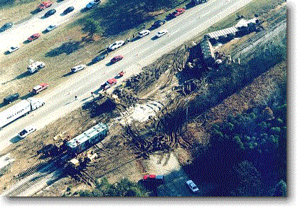 train wreck accident scene