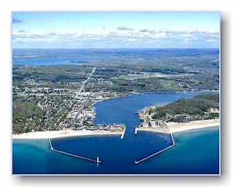 Aerial photo of Frankfort, MI