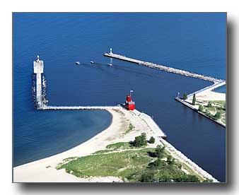 Holland, MI, harbor and Big Red