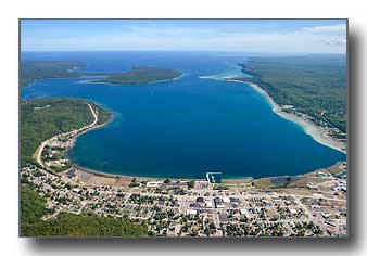 Munising, Michigan aerial photo