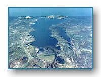 Muskegon - high view from east to west