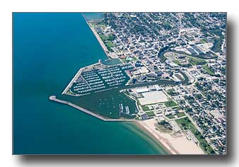Aerial photo of Racine, Wisconsin