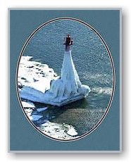 Muskegon Lighthouse in Winter