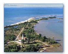 Aerial photo of Tawas Point