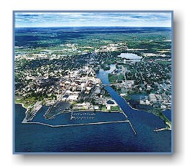An older view of the Alpena Harbor