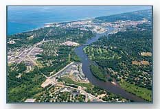 aerial photo of Eagle Pointe Harbor, St. Joseph, MI