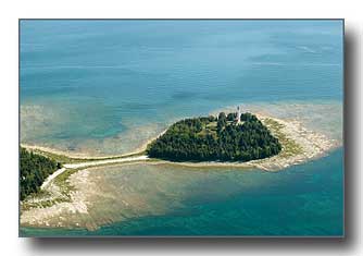 Aerial photo of Cana Island