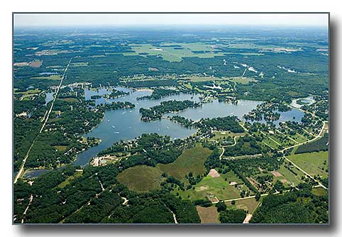 Aerial photo of Candian Lakes, MI