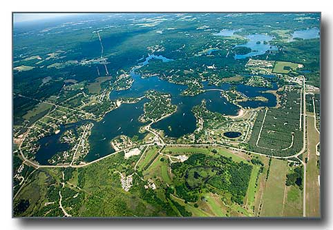 Candian Lakes aerial photo
