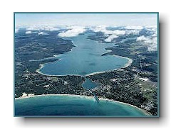 Lake Charlevoix aerial photo, MI