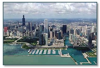 Chicago Skyline & DuSable Harbor