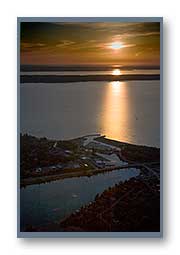 Elk Rapids Sunset aerial photo
