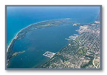 Aerial photo of Erie, PA
