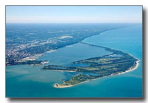 Aerial Photo of Presque Isle and Erie, PA