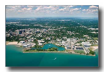 Evanston, Illinois aerial photo