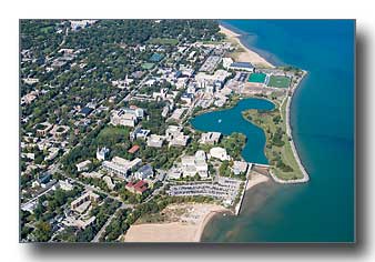 Aerial photo of Northwestern University
