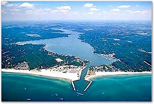 Lake Macatawa aerial photo