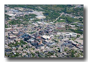 Aerial photo of Kalamazoo, Michigan