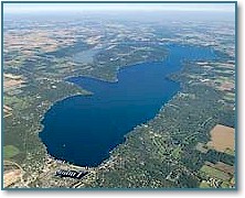 aerial photo of Lake Geneva