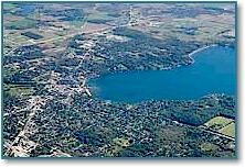 Aerial photo of Lake Geneva
