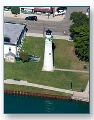 Pesche Island Lighthouse at Marine City