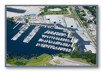 Aerial photo of Great Lakes Marina