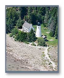 Aerial photo of the Old Presque Isle Lighthouse