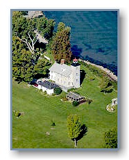 Aerial photo of the Old Sodus Bay Lighthouse