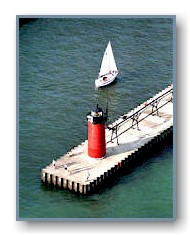 South Haven Lighthouse in Summer