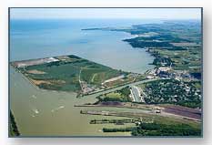 Aerial photo of the Lake Erie Shoreline