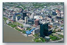 Downtown Toledo, OH, aerial photo