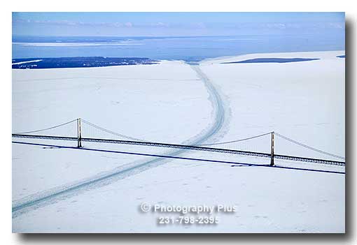 Mackinac Bridge in Winter