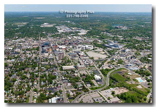 Aerial photo of downtown Kalamazoo